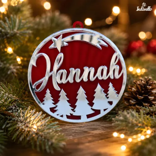 Personalisierte Weihnachtsbaumkugel mit Namen